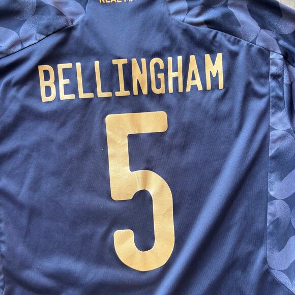 Adidas Real Madrid #5 Jude Bellingham 23/24 Boy's 15-16Y Away Soccer Jersey - Picture 11 of 14